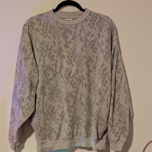 Gymshark Light Beige Patterned Oversized Sweater